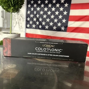 L'Oreal Colorsonic Hair Color Cartridge & Conditioner Lt Brown Intense Red 6RR - Picture 1 of 3