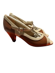 Vitco Dress  Shoes  Brown And Tan Low Heel Size 6 - Picture 1 of 5