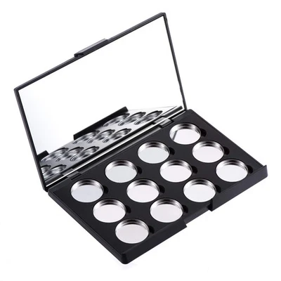 Empty Magnetic Eyeshadow Makeup Palette with Mirror and 12Pcs 26mm Round Meta... - Image 1 of 4