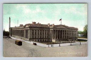 Washington DC, edificio del Tesoro de Estados Unidos, tarjeta vintage - Imagen 1 de 2