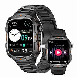 Military Smart Watch for Men(Call Receive/Dial) Heart Rate Music Fitness Tracker - Picture 1 of 11