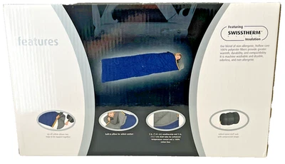 Saco de dormir Swiss Army Wenger 35x90 azul -20°F almohada extraíble SwissTherm Foto 1 de 4