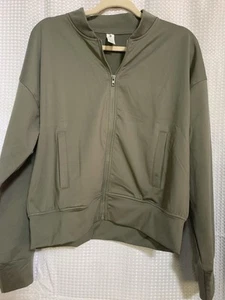 Velocity Womens Medium Fleece Varsity Jacket Mulled Basil - Picture 1 of 8