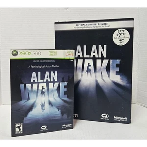 Microsoft Xbox 360 Alan Wake Collector's Edition COMPLETE Survival Bundle Guide - Foto 1 di 10