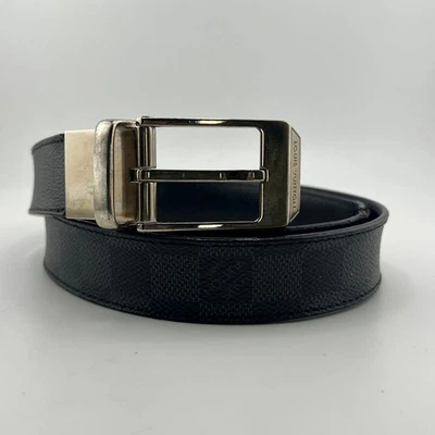 Cinturón Louis Vuitton Para Hombre Santur Damier Grafito Color Negro M6834 Talla 85/34 Foto 1 de 4