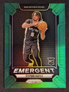 2024-25 Panini Prizm Stephon Castle Emergent Green RC Rookie #29 Spurs ROTY - Picture 1 of 2