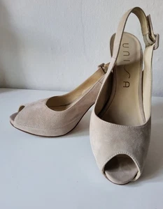 🩷Unisa Damen Wildleder Pumps, High Heels, beige Gr.40 TOP🩷 - Bild 1 von 5