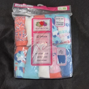 Paquete de 10 ropa interior de bikini de algodón para niñas Fruit of the Loom - Imagen 1 de 8