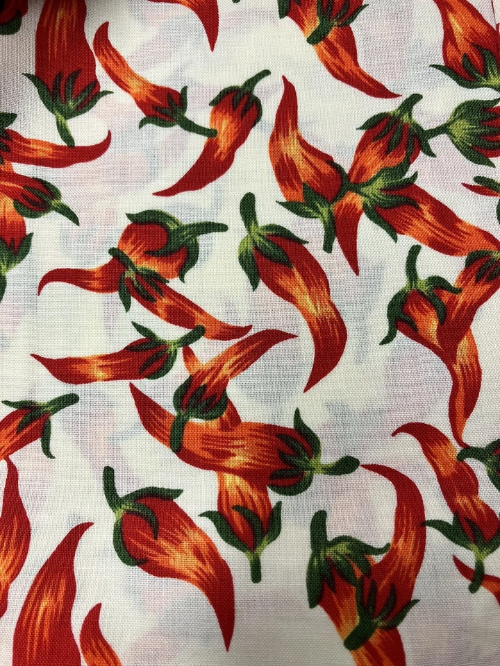 1 Yard Red Peppers 44” Wide 100% Cotton - Image 1 of 1