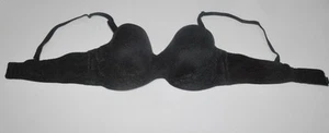 Victorias Secret 34C Bra Black Lace on Cups Padded Underwire Back Closure - Picture 1 of 5