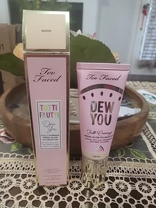 🆕️💯🔥 TOO FACED Tutti Frutti Dew You Fresh Glow Foundation SNOW 1.35 oz - Picture 1 of 6