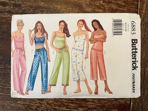 Butterick 6883 patrón de costura SIN CORTAR, camisola y pantalones Misses Petite, talla XS-M - Imagen 1 de 2