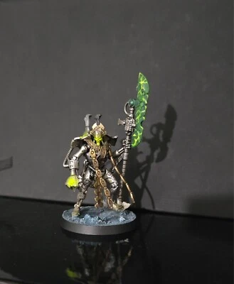 Warhammer 40k Necron Overlord with Tachyon Arrow Painted - Image 1 of 4
