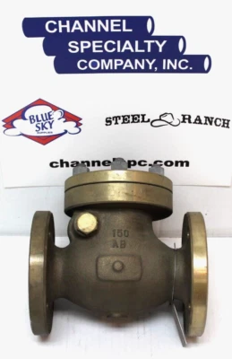2" 150# Shipham Brass Swing Check Valve Flanged - Image 1 of 4