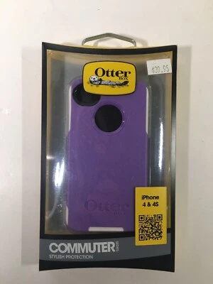 Funda Original iPhone 4/4S OtterBox Commuter Series Púrpura/Blanco  Foto 1 de 2