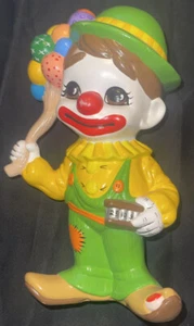 12" High Ceramic Balloon Vendor clown Boy Figure Vintage Pristine - Picture 1 of 12