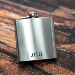 Personalised Hip Flask - Monogram & Initials - Gift Birthday Xams Wedding - Foto 1 di 9