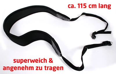Schultergurt Profi Kameragurt Tragegurt für SLR Nikon Canon DSLR weich [#1099]
