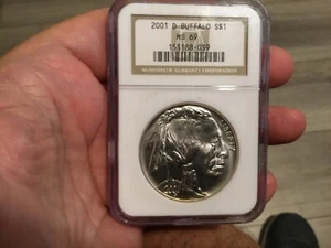 2001 D Buffalo Commemorative Silver Dollar NGC MS 69, Worth a Look! - Picture 1 of 6