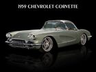 1959 Chevrolet Corvette NEUES METALLSCHILD: 9x12 Zoll & kostenloser Versand