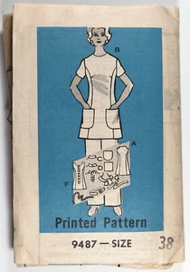 Vintage 1970's Sewing Printed Pattern 9487 Princess Seam Tunic & Pants Bust 38” - Picture 1 of 4