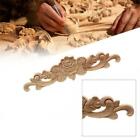 1pc Wood Carved Corner Onlay Applique Unpainted Frame Furniture Decal Decor W4K2