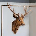 Wall Mounted Deer Head Home Decor Stag Head Rustic Deer Antler Plaque Statue