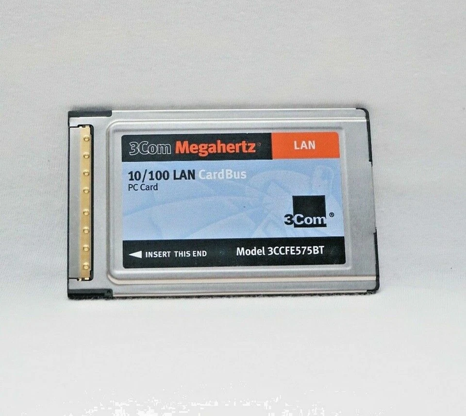 3Com Megahertz, 10/100 LAN CardBus, PC Card Model 3CCFE575BT - Image 1 of 2