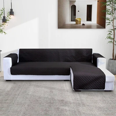 1 Piece Reversible Pet Couch Cover with Chaise Lounge for Sectional Sofa L Shape - Image 1 of 4