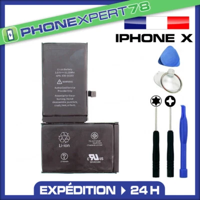 SANS MARQUE BATTERIE INTERNE NEUVE POUR IPHONE X NEUVE + OUTILS OFFERT