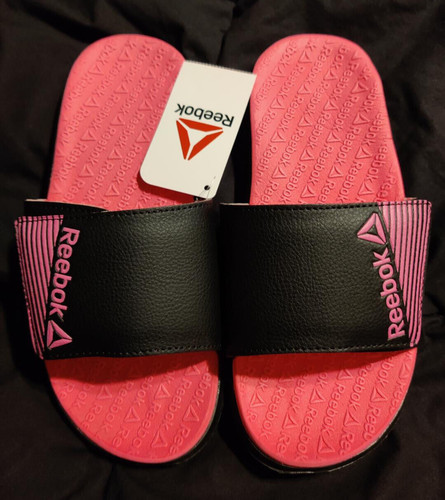 Sandali Reebok bambina nero rosa slide taglia 4