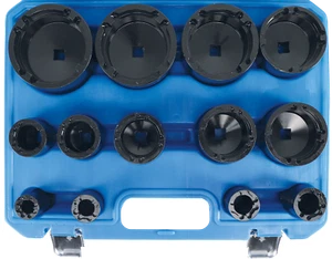 BGS Germany 13-pcs Inside Tooth Groove Bearing Lock Nut 1/2" Drive Socket Set - Picture 1 of 11