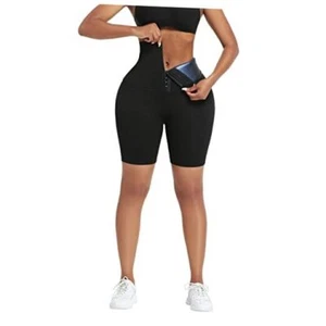 Sauna Sweat Shorts for Women High Waisted stomach Waist Trainer Large/X-Large - Picture 1 of 7