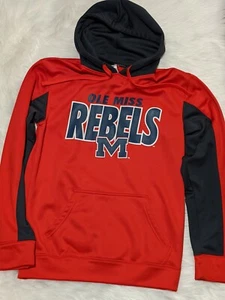 Suéter con capucha rojo Ole Miss Rebels Russell talla pequeña de la NCAA - Imagen 1 de 4
