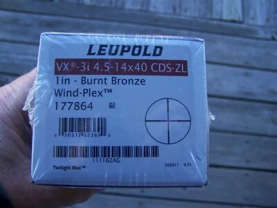 Mira para rifle Leupold Burnt Bronze VX-3i 4,5-14X40 CDS retícula Wind Plex  Foto 1 de 3