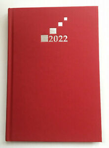 Wochenkalender 2022 A5 Termin-Planer Wochentimer Rot Kalender Buchkalender 2S=1W
