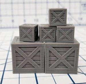 Set of Crates - Hero's Hoard - DND - Pathfinder - Dungeons & Dragons - RPG - Tab - Picture 1 of 3