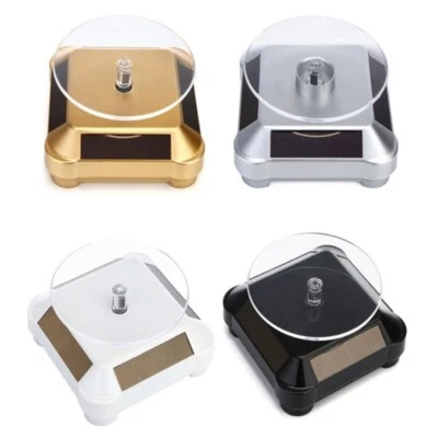 360 Rotating Solar Display Stand Showcases Dormitory Desk Decoration - Image 1 of 4