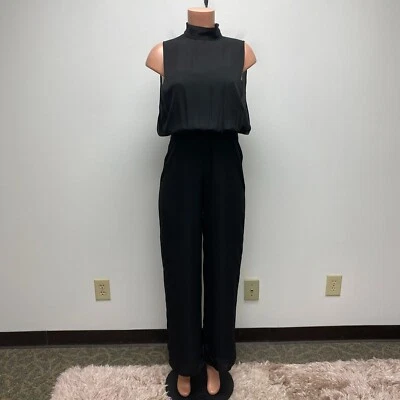 Mono Lulus Mujer Negro Strut Your Stuff Transparente Sin Mangas Espalda Sin Pierna Ancha M Foto 1 de 4