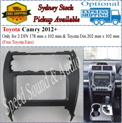 Fascia facia Fits Toyota Camry 2012+ Double Two 2 DIN Dash Kit* - image 1 of 4