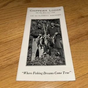 1920's CHIPPEWA LODGE, LAC DU FLAMBEAU WISCONSIN on Ike Walton Lake Brochure - Picture 1 of 9