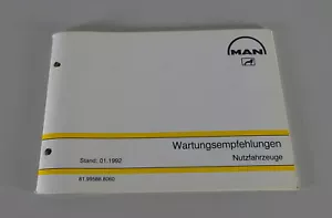 Wartungsempfehlungen MAN LKW Frontlenker / Hauber + Busse Stand 01/1992 - Bild 1 von 4