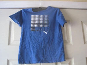 Puma~Blue T-shirt~Boys Size 7~LBDWN - Picture 1 of 6