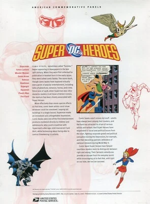 4084 DC Super Heroes USPS Sealed Sheet of 20 39¢ Stamps MNH - Image 1 of 2