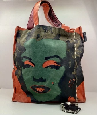 Andy Warhol Marilyn Monroe 1967 Canvas Tote Bag Pop Art Distressed Modern Art - Image 1 of 4