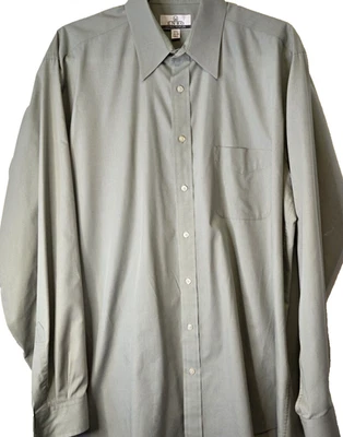 Camisa de Vestir ENRO Para Hombre 17 1/2 ALTO 37-38 Botón Verde Ultra Popelina Algodón Peinado Foto 1 de 4
