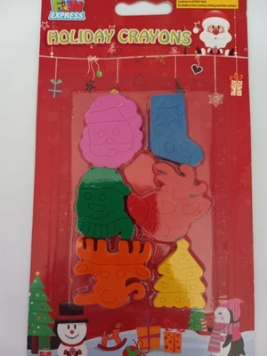 圣诞形状蜡笔6ct。 (10pk. 批量)- 全新 - 未使用 — 第 1/2 张图片