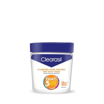 Clearasil Stubborn 痤疮控制 - 每日 5 合 1 垫 - 90 张 — 第 1/4 张图片