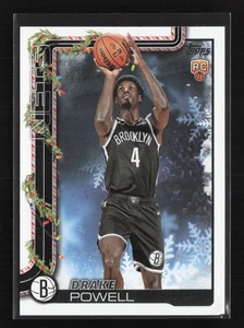 2025-26 Topps Holiday #H182 Drake Powell Brooklyn Nets Rookie - Picture 1 of 2