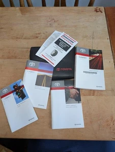 2011 Toyota Camry Owners Manuals In Black Leather Zip Pouch Maintenance Log - Picture 1 of 23